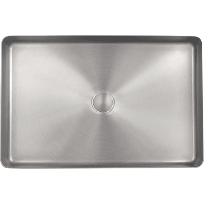 JustTaps Inox Rectangular Counter Top Basin With Unslotted Waste - Stainless Steel