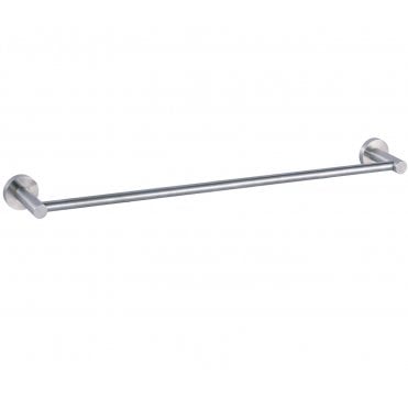 Inox Wall Mounted Single Towel Rail - Stainless Steel