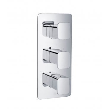 Just Taps HIX Thermostatic Concealed 2 Outlet Shower Valve Chrome 32690