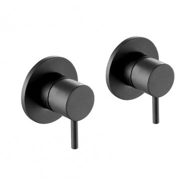 Just Taps VOS Matt Black Wall Valves 28089MB