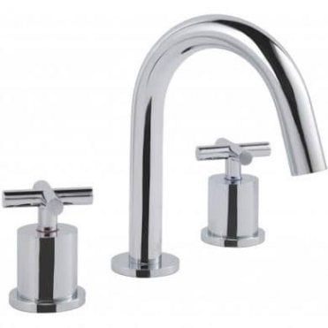 JustTaps Solex 3 Hole Deck Mounted Basin Mixer Chrome 66193