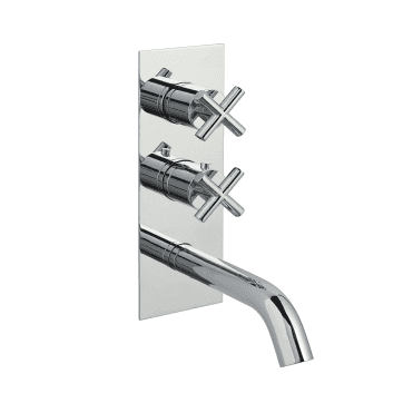 JustTaps Solex Thermostatic Concealed 2 Outlet Shower Valve With Spout 65865