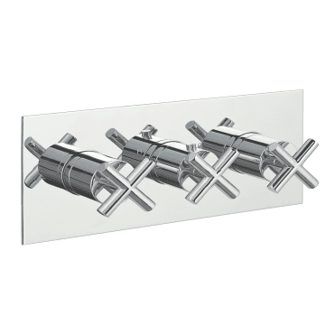 JustTaps Solex Thermostatic Concealed 3 Outlet Horizontal Shower Valve 16692A