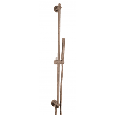 VOS Adjustable Shower Slide Rail With Single Function Shower Handset - Brushed Bronze