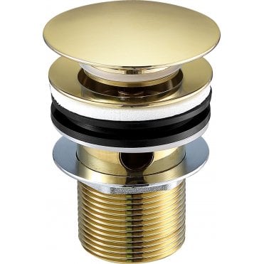 VOS brushed brass basin waste, slotted