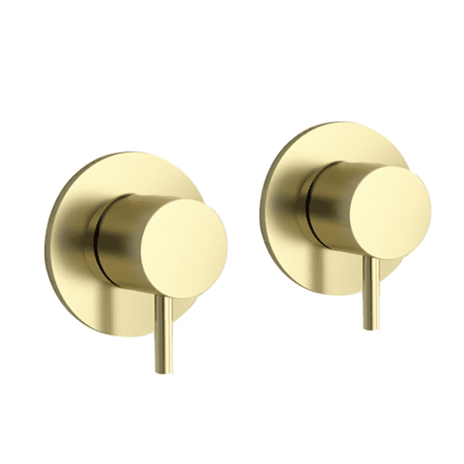 JustTaps VOS Brushed Brass Wall Valves 23089BBR