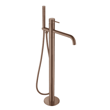 VOS Free Standing Bath Shower Mixer With Handset - Brushed Bronze