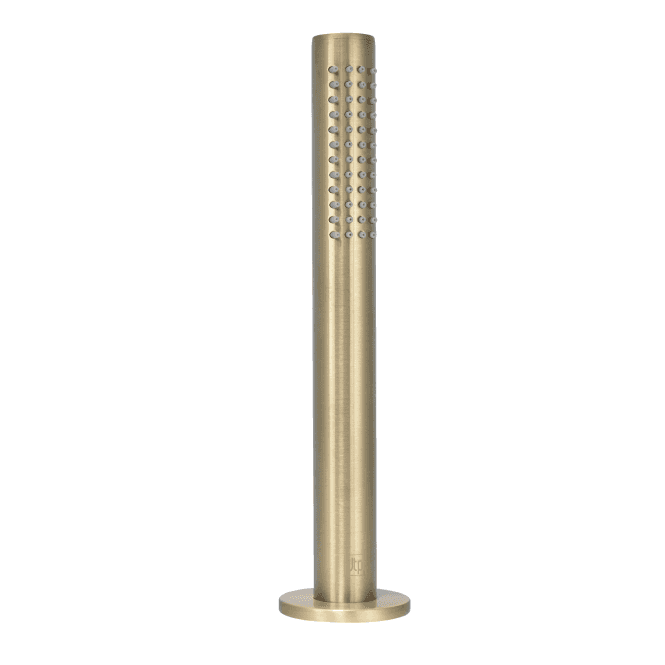 JustTaps VOS Pullout Round Shower Handset With Overflow Waste Drainer - Brushed Brass