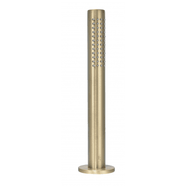 VOS Pullout Round Shower Handset With Overflow Waste Drainer - Brushed Brass