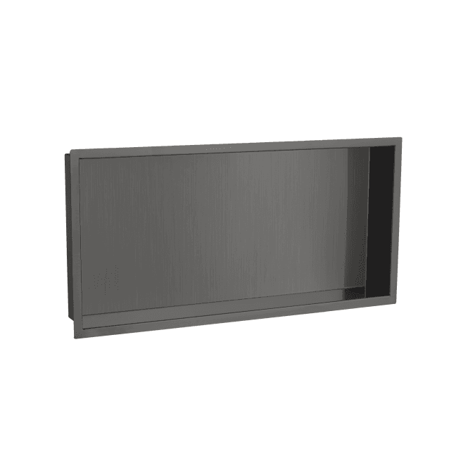 JustTaps VOS Rectangular 600mm Shower Niche - Brushed Black