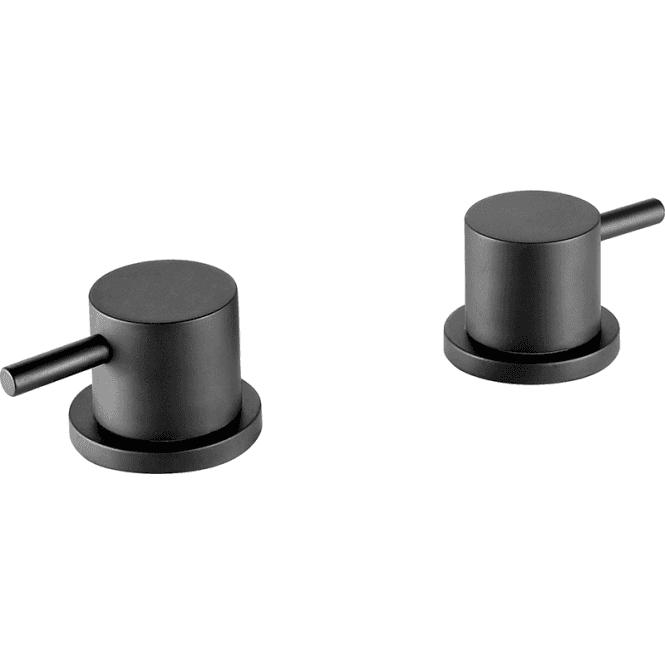 JustTaps VOS Round Deck Mounted Panel Valves - Matt Black