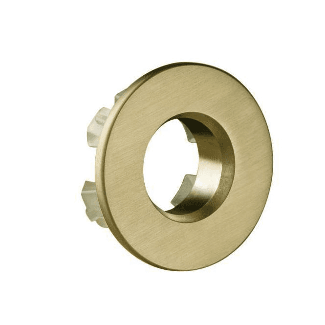 JustTaps VOS Round Overflow Cover - Brushed Brass