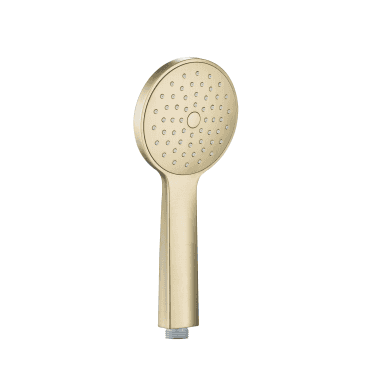 VOS Round Single Function Shower Handle - Brushed Brass
