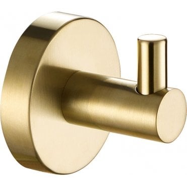 VOS Round Wall Mounted Robe Hook - Brushed Brass