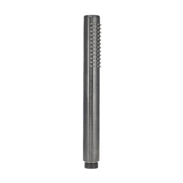 VOS Slim Round Single Function Shower Handset - Brushed Black