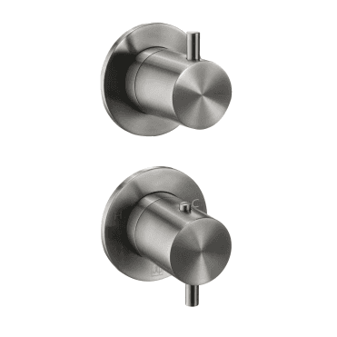 VOS Thermostatic Concealed 2 Outlet Modular Shower Valve - Brushed Black
