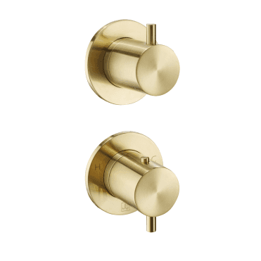 VOS Thermostatic Concealed 2 Outlet Modular Shower Valve - Brushed Brass