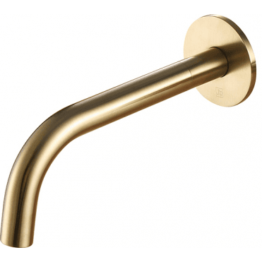 VOS Wall Mounted 250mm Bath/Basin Spout - Brushed Brass