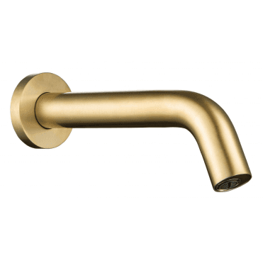 VOS Wall Mounted Battery Operated React Sensor Basin Spout - Brushed Brass