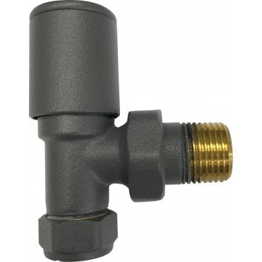 Kartell Anthracite Radiator Valve Angled 15mm (Pair)