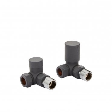 Kartell Corner Valve 15mm (Pair) - Textured Grey