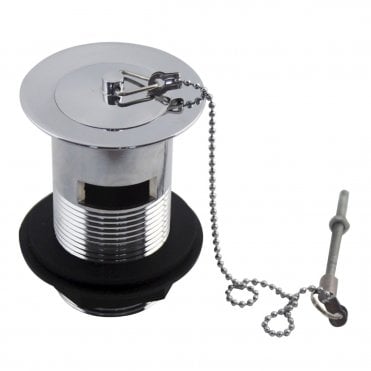 Kartell Basin Waste CP with Metal Plug & Plastic Backnut slotted