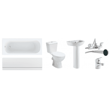 Kartell Essential Bathroom Suite With Bath Shower Mixer
