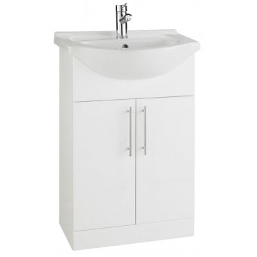 Kartell Impakt 550mm 2 Door Floor Standing Vanity Unit With Standard Basin