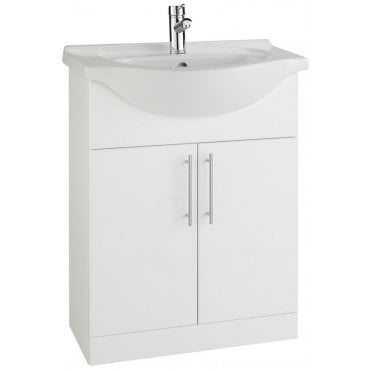Kartell Impakt 650mm 2 Door Floor Standing Vanity Unit With Standard Basin