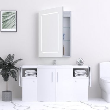 Kartell Link 700 x 500mm Rectangular LED Mirror Cabinet