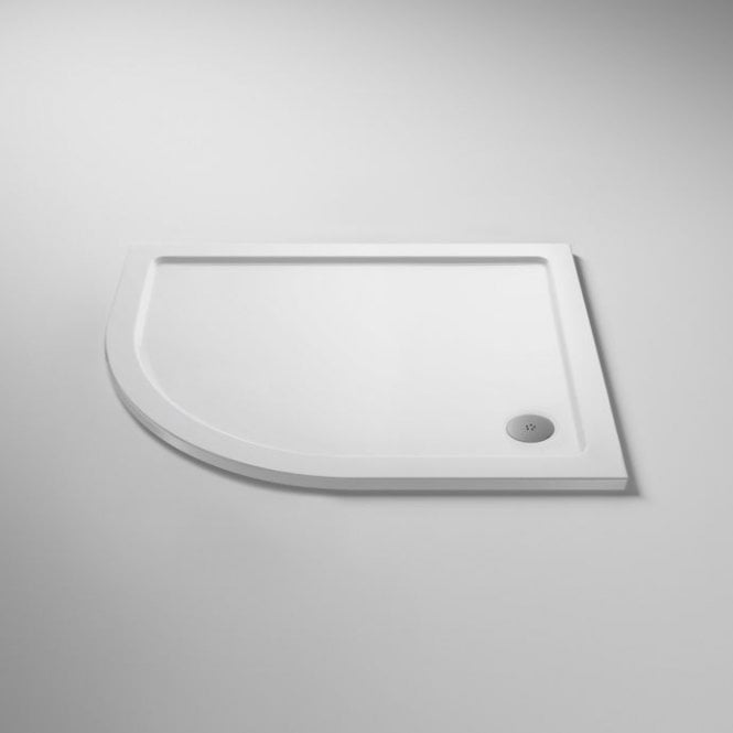 Kartell K-VIT Kartell Offset 900 x 760mm Quadrant White Low Profile Left Hand Shower Tray