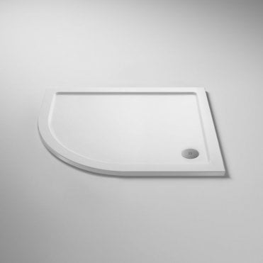 Kartell Offset 900 x 760mm Quadrant White Low Profile Left Hand Shower Tray