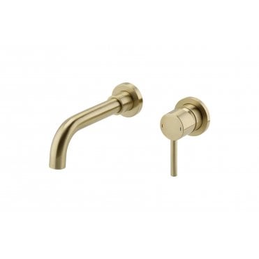 Kartell Ottone Wall Mounted Basin Mixer Brushed Brass