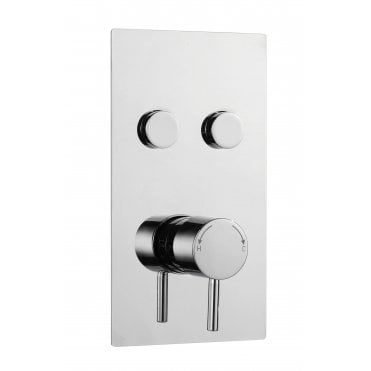 Kartell Plan Twin Round Push Button Concealed Thermostatic Shower Valve
