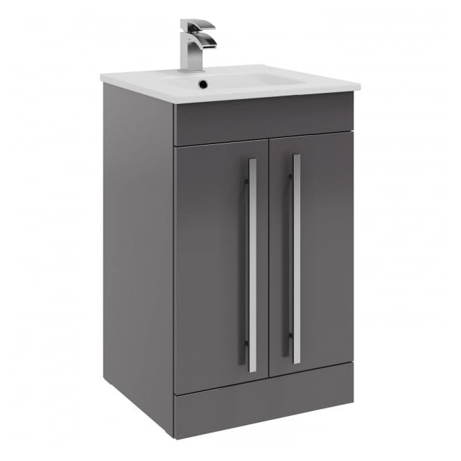 Kartell K-VIT Kartell Purity 390 500mm 2 Door Floor Standing Unit Storm Grey Gloss