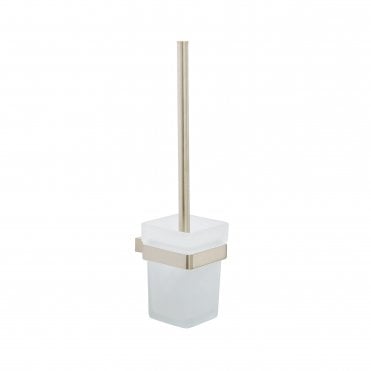Kartell K-Vit Premium Toilet Brush Set Brushed Nickel