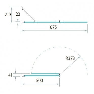Kudos 2 Panel In-fold Bath Screen 6mm (right hand)