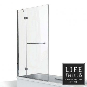 Kudos 2 Panel Inward swinging bath screen 6mm (left hand) with towel rail