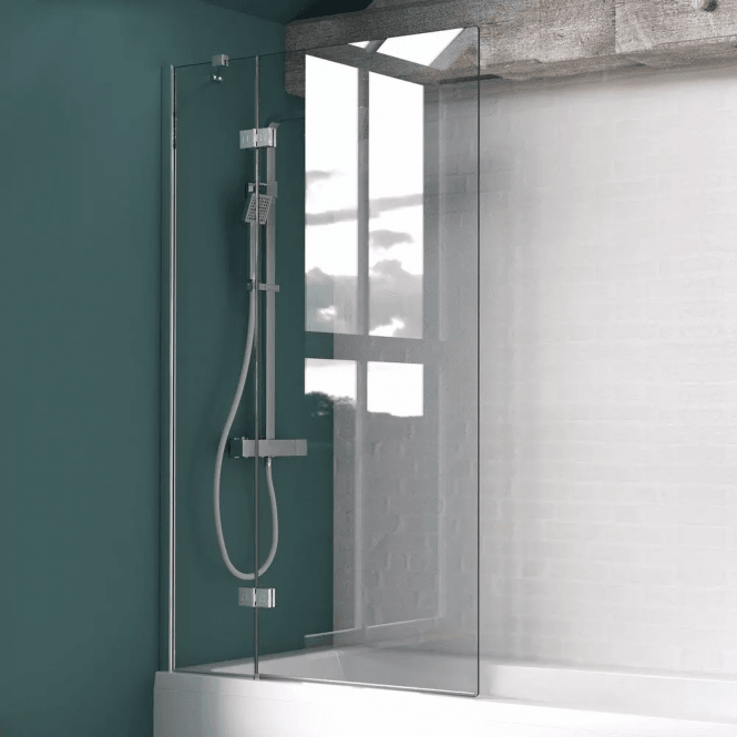 Kudos  2 Panel inward swinging bath screen 8mm (left hand)