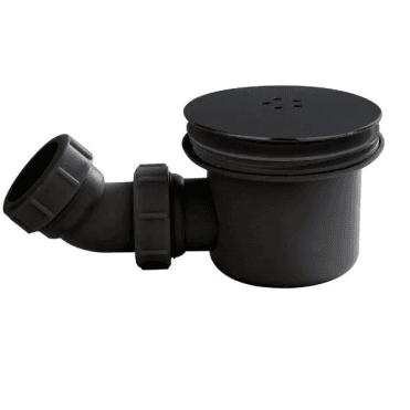 Kudos Shower Waste and Trap 90mm Diameter Matt Black DWA90S1MBK