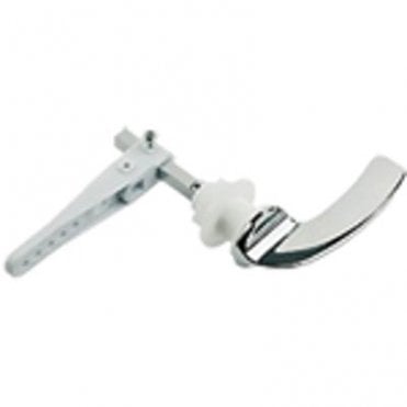 Cistern Lever Curved Chrome On Metal
