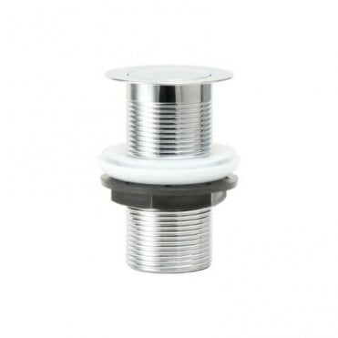 Flat Top 1 1/4" Unslotted Click Clack Basin Waste - Chrome