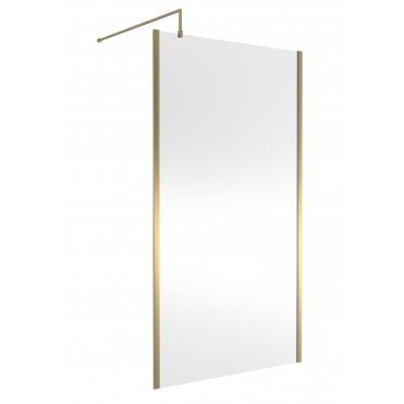 Nuie 1100mm Outer Framed Wetroom Screen with Support Bar WRSCOBB11