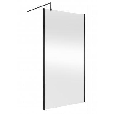 Nuie 1100mm Outer Framed Wetroom Screen with Support Bar WRSCOBP11
