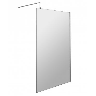 Nuie 1100mm Wetroom Screen & Chrome Support Bar