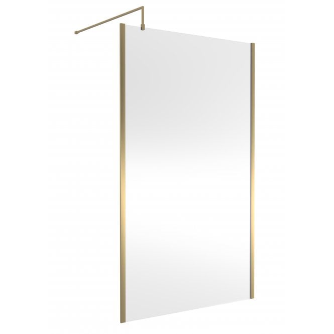 Nuie  1200mm Outer Framed Wetroom Screen with Support Bar WRSCOBB12