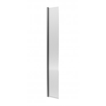 Nuie 1850 x 300 x 8mm Fluted Hinged Screen WRFL18530GMHC