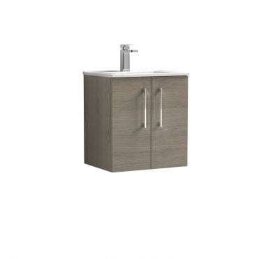 Nuie 500mm Wall Hung 2 Door Vanity & Basin 2 ARN2521B