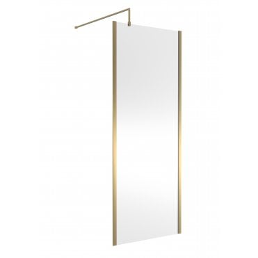 Nuie 800mm Outer Framed Wetroom Screen with Support Bar WRSCOBB80
