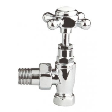 Nuie Angled Crosshead Radiator Valves (Pairs) Chrome